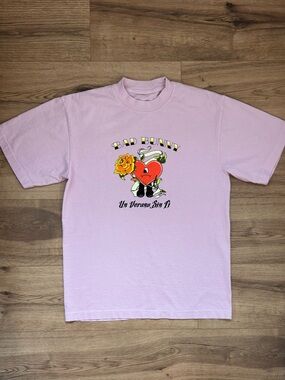 Bad Bunny 2022 World Tour Pink Graphic T-Shirt Un Verano Sin Ti Small